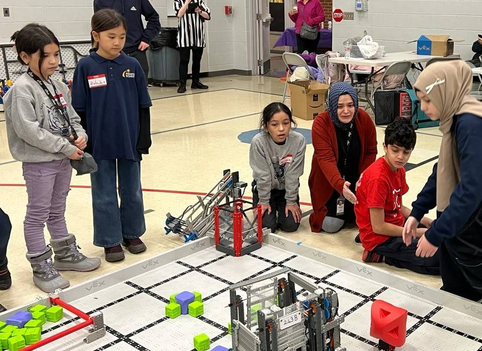 Frontier Schools students at Vex Robotics competition.