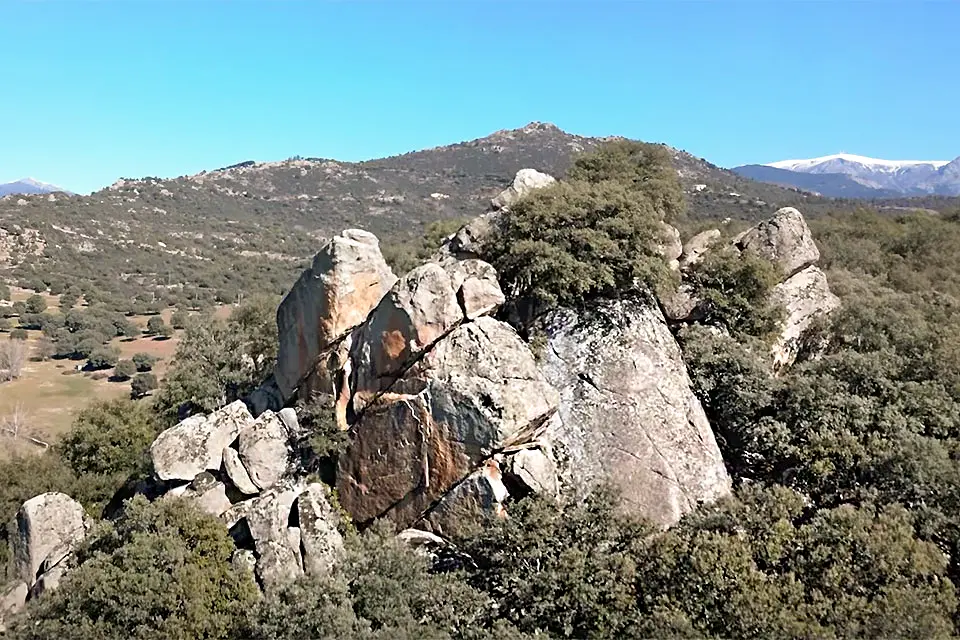 View of the mountains close to the city of Madrid