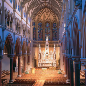 The interior of St. Francis Xavier College Church today.